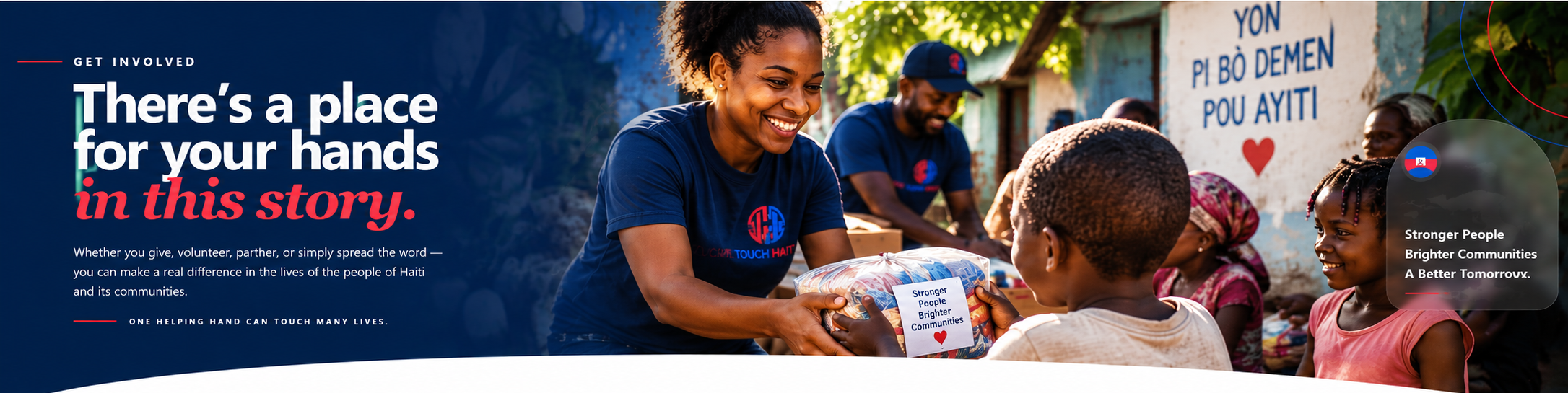 Touch Haiti volunteers sharing supplies and connecting with children in Haiti